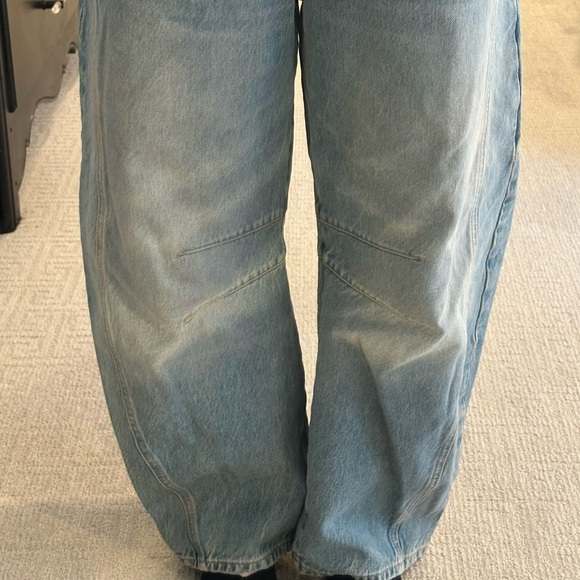 FREE PEOPLE GOOD LUCK MID-RISE BARREL JEANS - Picture 3 of 6